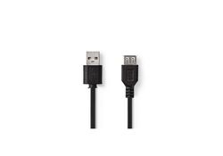 Cavo USB 2.0 A Maschio - USB A Femmina 2.0 m Nero