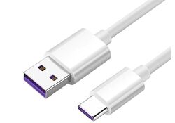 Cavo per ricarica e sincronizzazione USB Type C 3m bianco ricarica rapida 5A