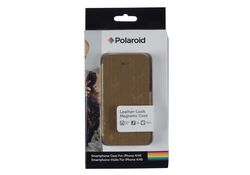 Custodia FLIP in ecopelle marrone chiusura magnetica per iPhone 4/4S