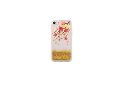 Cover per Samsung Galaxy S8 in silicone con liquido glitterato effetto autunno gold