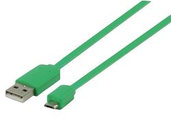 Cavo USB 2.0 USB A Maschio - Micro B Maschio Piatto 1m Verde