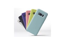 Cover posteriore in silicone soft touch per smartphone Samsung S8 - Vari colori