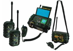 Radio giocattolo unità centrale radio walkie talkie con microfono + 2 radio portatili