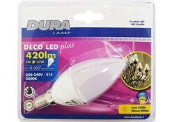 Lampadina Candela LED 5W E14 luce calda 420 lumen Duralamp