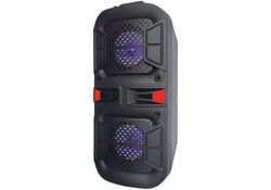 Cassa acustica 2x 4" 20W Batteria Effetti LED Bluetooth/SD/USB/Radio LiGE-A48