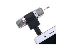 Microfono stereo snodabile 90° jack 3.5mm 4 poli per smartphone e tablet