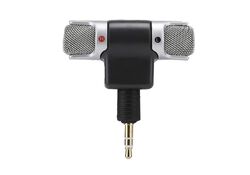 Microfono stereo snodabile 90° jack 3.5mm 3 poli per PC