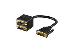 Cavo Adattatore Sdoppiatore DVI-D M a 2 DVI-D F Contatti Dorati