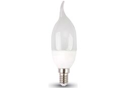 Lampadina LED 6W 470lm 4500K E14 Candela Fiamma Bianco naturale V-Tac