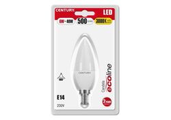 Lampadina LED Candela 6W E14 luce calda 500 lumen Century