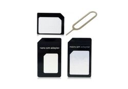 Adattatore Nano SIM/micro-SIM/SIM standard - Nero