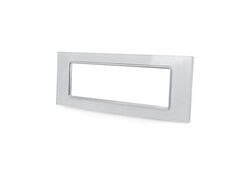 Placca in vetro bianco 7 posti compatibile Living International