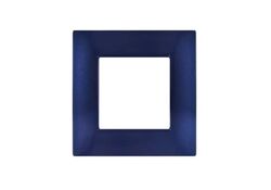 Placca in tecnopolimero 2 posti color blu compatibile Vimar Plana