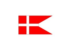 Bandiera di Stato della Marina da guerra Regno di Danimarca 200x382cm