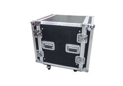 FLIGHT CASE 10U RACK 19" con ruote e doppio coperchio