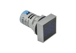 Voltmetro quadrato digitale da pannello - blu