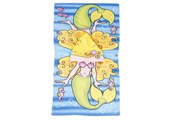 Poncho da spiaggia per bambini 60x120cm Sirena