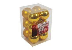 Palline natalizie 6cm lucide/opache color oro confezione da 12 Christmas Gifts