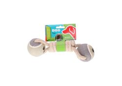 Gioco per cane in corda con due palline Pet Toys
