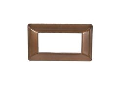 Placca 4 posti in tecnopolimero color bronzo compatibile Matix