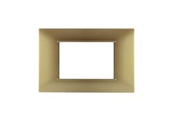 Placca 3P Tecnopolimero 12x8cm Oro compatibile Vimar