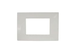 Placca 3P Tecnopolimero 12x8cm Bianco compatibile Vimar