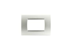 Placca in tecnopolimero grigio chiaro 3 posti compatibile Living International