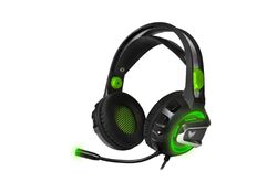 Cuffie da gaming con microfono LED verde CMGH-3002 CrownMicro