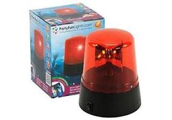 Effetto luce LED sirena Polizia Rossa Party Fun Lights