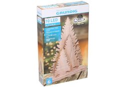 Alberelli di Natale 35x21cm in legno con illuminazione LED Grundig