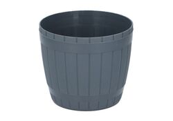 Vaso a botte 15.5x13.5cm grigio