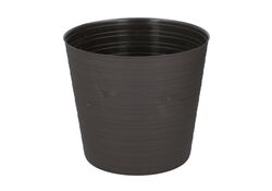 Vaso a trama rigata 28x25cm marrone