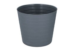 Vaso a trama rigata 28x25cm grigio