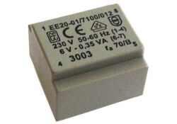 Trasformatore per CS 0-230VAC 6V 0.35VA