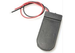 Contenitore porta batterie CR2032 2 posti con interruttore on/off