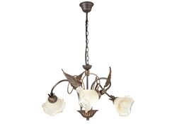 LAMPADARIO AUTUNNO MARRONE 3XE14 60X40CM