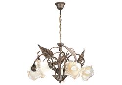 LAMPADARIO AUTUNNO MARRONE 5XE14 62X40CM