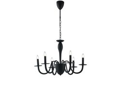 LAMPADARIO ARMSTRONG NERO 6XE14 78X53CM