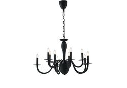 LAMPADARIO ARMSTRONG NERO 10XE14 92X53CM