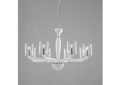 LAMPADARIO AURORA BIANCO 8XE14 79,2X48CM