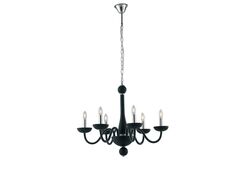 LAMPADARIO ALFIERE NERO 6XE14 74X59CM