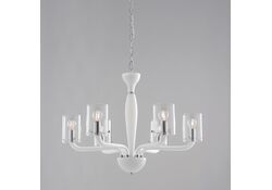 LAMPADARIO AURORA BIANCO 6XE14 68X48CM