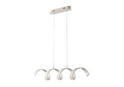 SOSPENSIONE LED HELIX BIANCA/SILVER 20W 1600LM 4000K 80X13,5CM