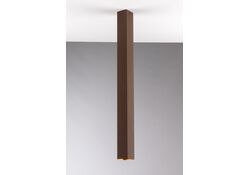 PLAFONIERA FLUKE QUADRA CORTEN 1XGU10 6X6X75CM