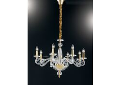 LAMPADARIO EPOQUE ORO 8XE14 70X52CM