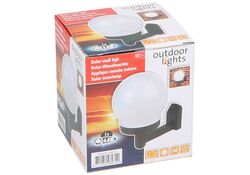 Lampada solare LED da parete Ø11x15cm in plastica Nera Outdoor Lights