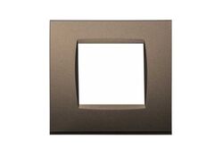 Placca in tecnopolimero 2 posti color bronzo compatibile Living International