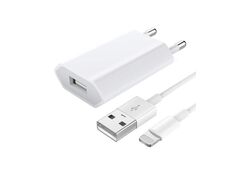 Caricabatterie USB Lightning ricarica rapida 2.4A con cavo 1m