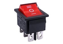 Interruttore a bilanciere DPDT ON/OFF/ON 6 Pin 3 Posizioni 6A 250V 10A 125V con luce LED