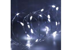 Striscia LED in filo metallico a batteria luce fredda 3m